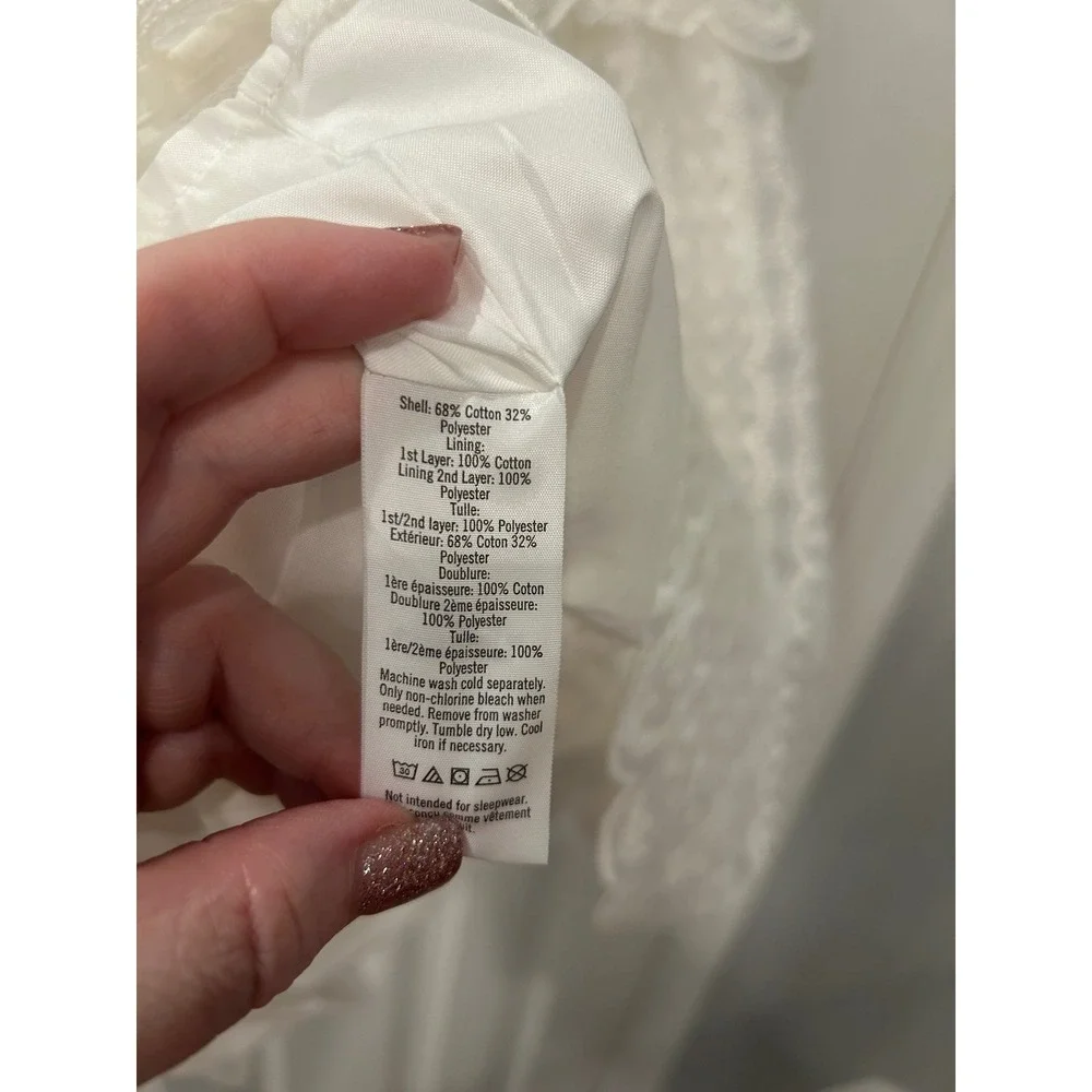 Janie & Jack‎ Lace Special Occasion Dress White Sleeveless Tiered Scalloped Hem
